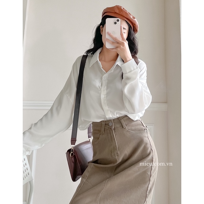 MIỀU_ÁO SƠ MI VẢI PHI BÓNG MAKI SHIRT