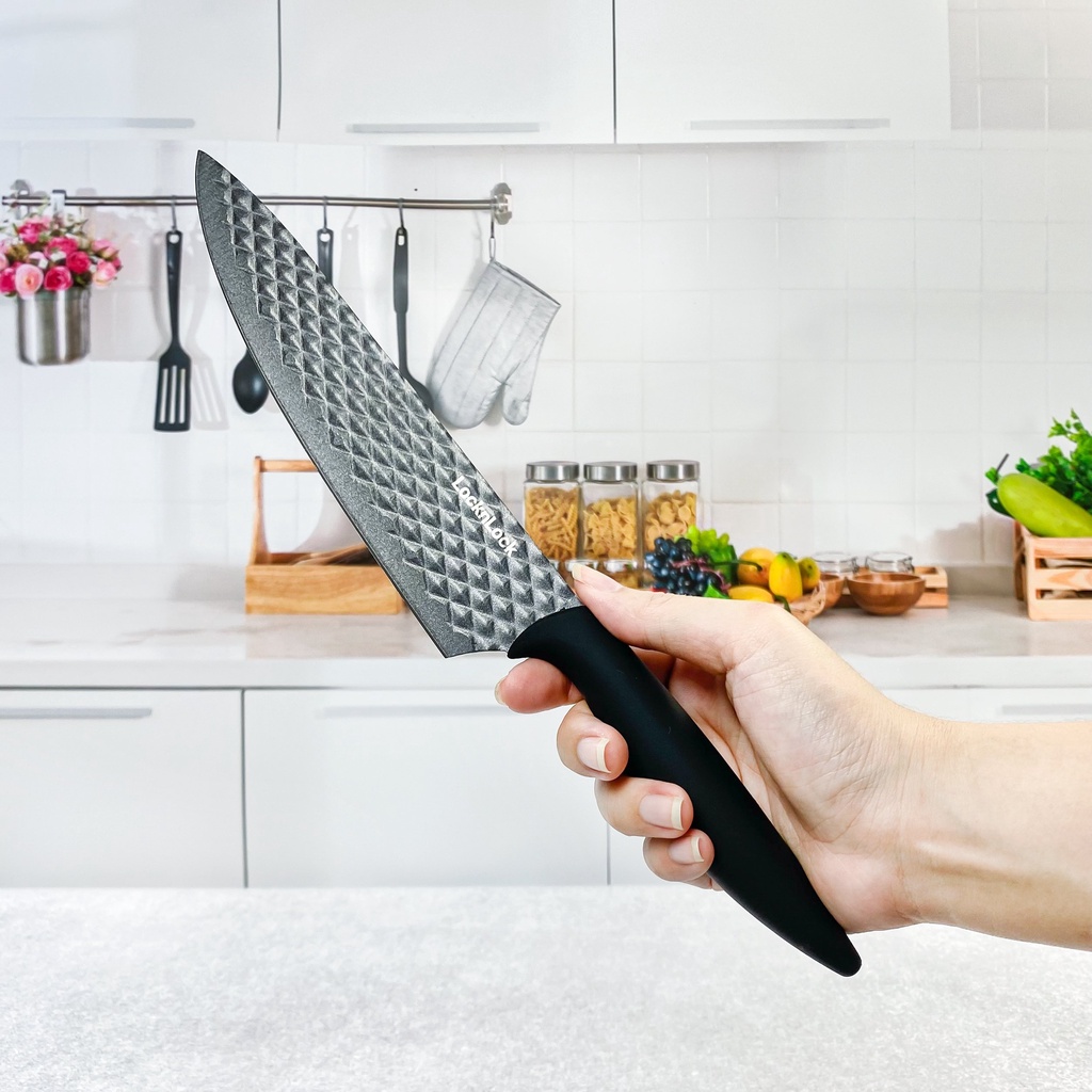 Bộ dao nhà bếp 4 món thép không gỉ chống dính LocknLock CKK104S4  - BABYHOPSG