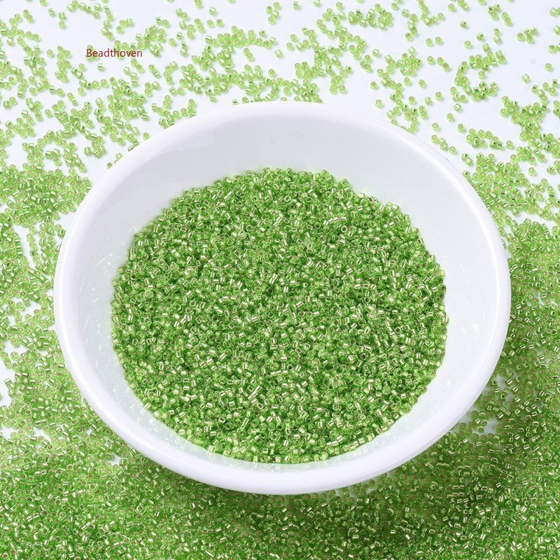 10g MIYUKI Delica Beads Cylinder Japanese Seed Beads 11/0  Dyed Silver Lined Pink 1.3x1.6mm Hole: 0.8mm about 2000pcs/10g