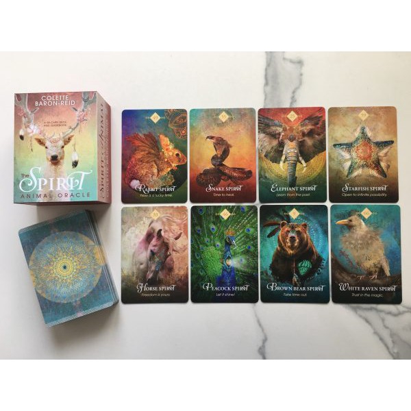 Bộ bài bói Tarot The Spirit Animal Oracle cao cấp kèm hướng dẫn QR