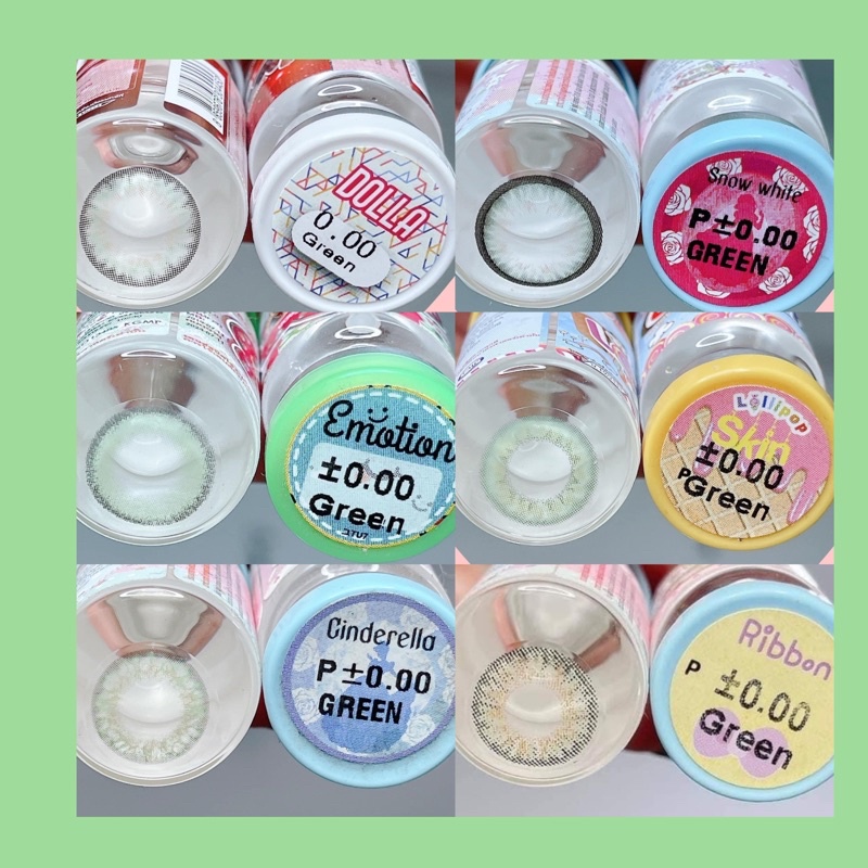 50 Mẫu lens Xanh lá-Green HOT_0 độ