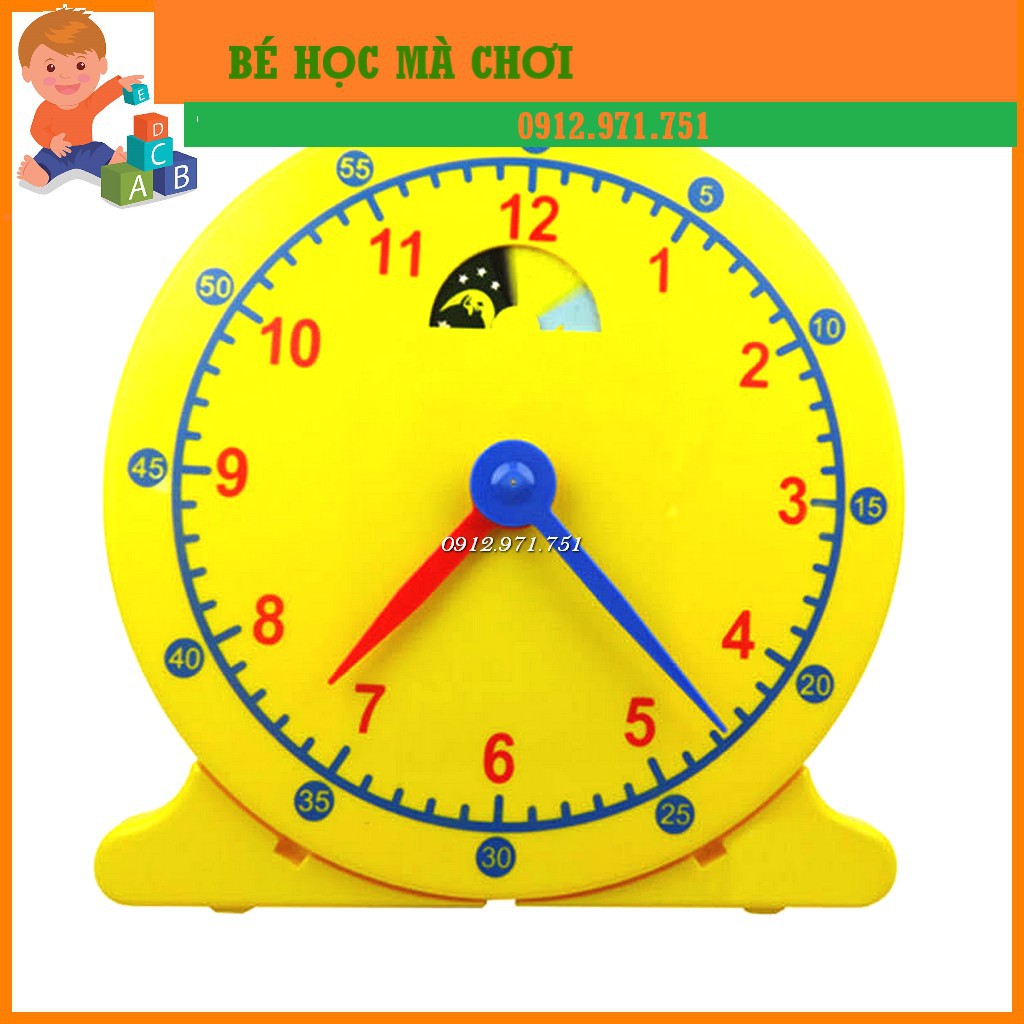 Đồng hồ LOẠI TO dạy trẻ học xem giờ -  30cm CHUẨN Montessori