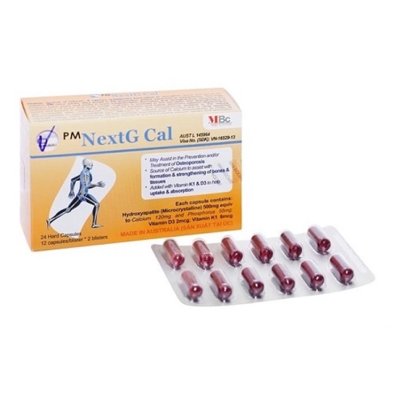 Viên bổ sung canxi PM NextG Cal hộp 60 viên
