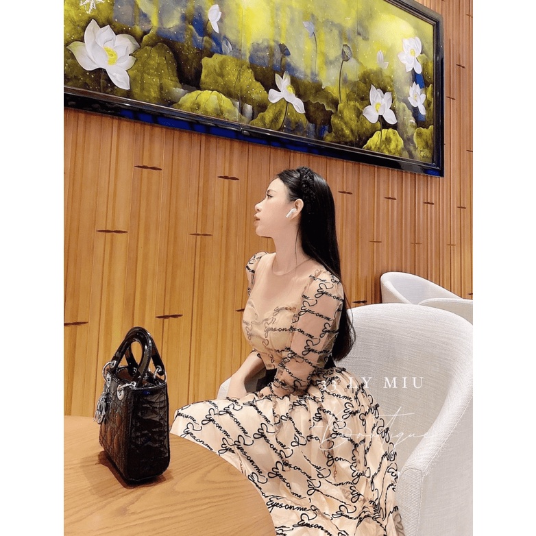 (Mẫu Mới) Đầm Lưới THiết Kế Cực Đẹp Mắt Có In Chữ Mặc ĐI Tiệc Cực HOT UP h.h.p