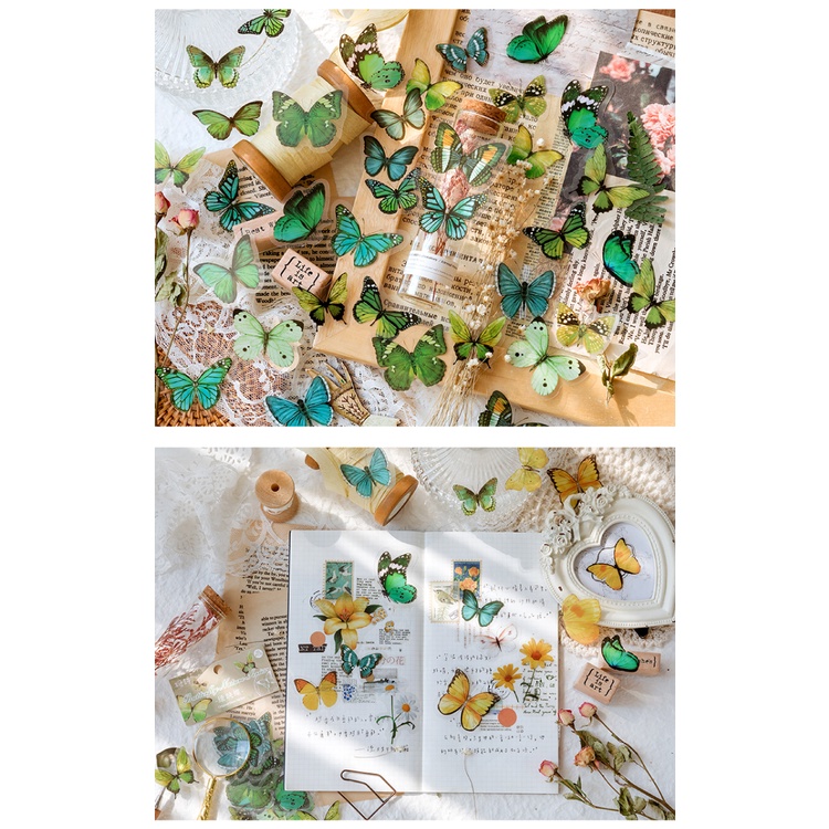 Set 12 Bươm Bướm 3D Nhân Tạo Dán Trang Trí Tủ Lạnh Đẹp Mắt