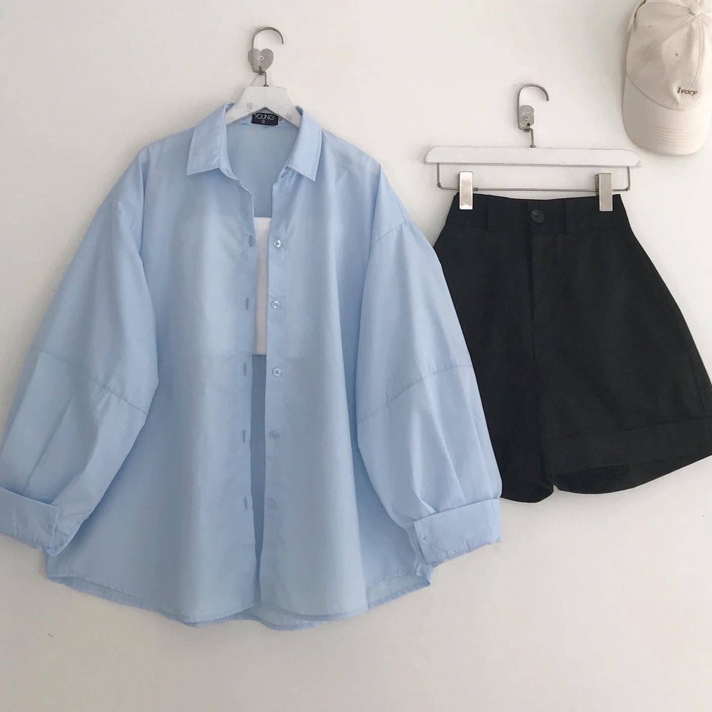 Áo Sơ Mi Trắng Nữ ODAY Form Rộng JEM CLOSET Thiết Kế Basic Đơn Giản 10254