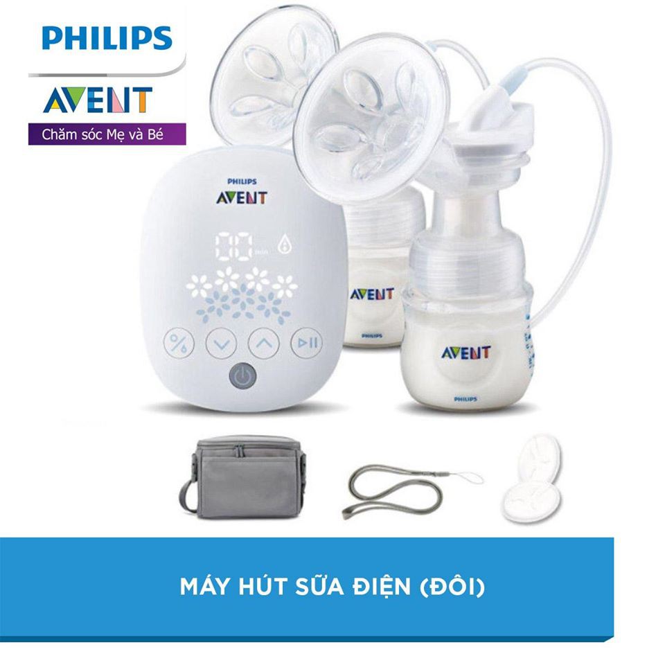 Máy hút sữa điện đôi Philips Avent. SCF 303/01