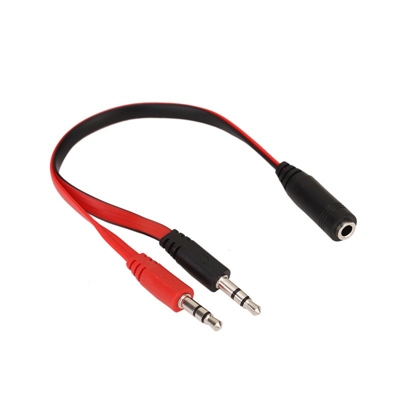 Cáp gộp tai nghe và mic ra jack 3,5mm âm