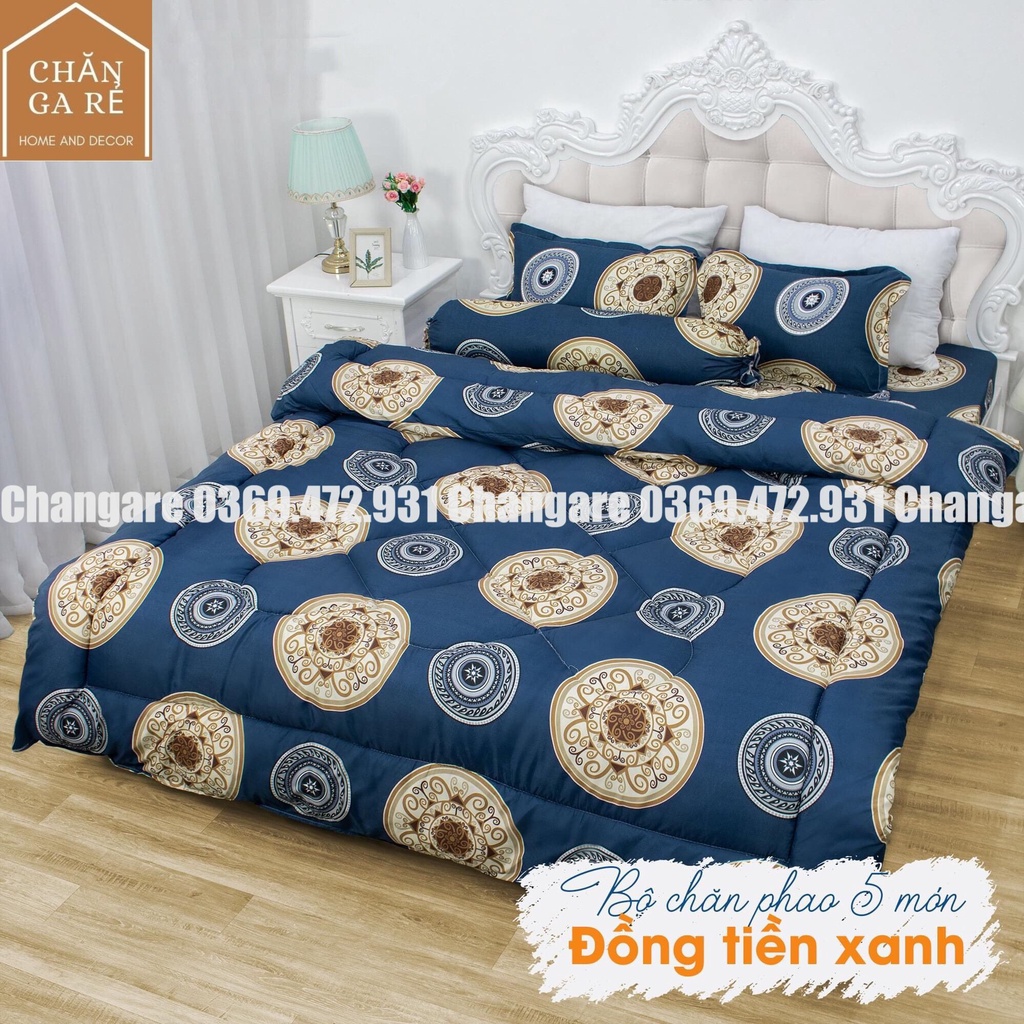 Set phao 5 món bao gồm( 1 chăn phao+1 ga trải giường+2 vỏ gối đầu+1 vỏ ôm) đủ size m6 m8 2m2 | BigBuy360 - bigbuy360.vn