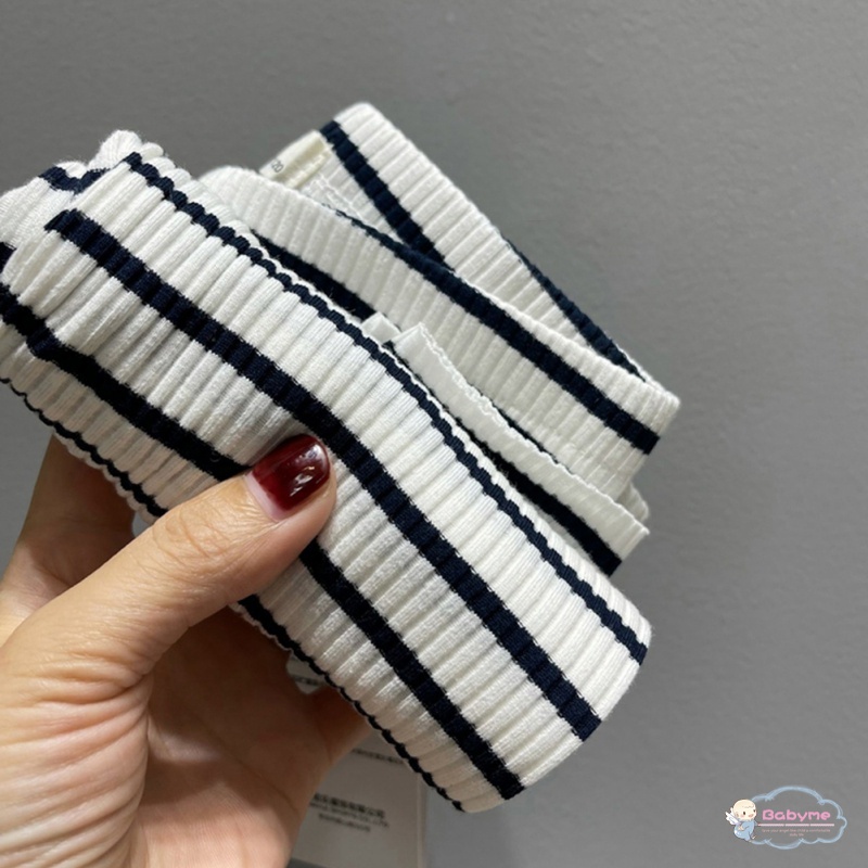 Quần Legging Họa Tiết Kẻ Sọc Dễ Thương Thoải Mái Phong Cách Hàn Quốc Cho Bé Gái