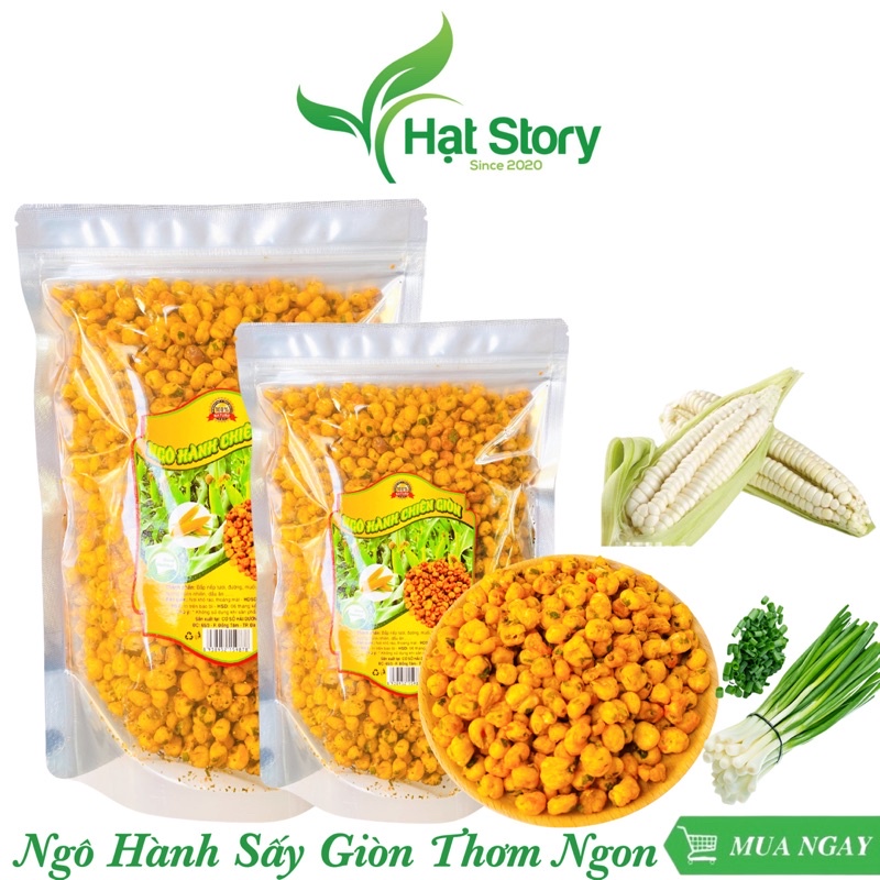 1Kg Ngô Sóc Mắm Hành Thơm, Giòn, Ngon Dễ Ăn