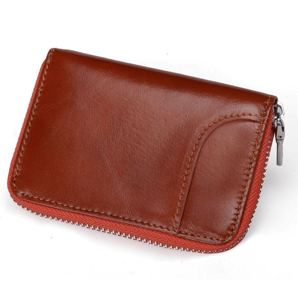 Ví Đựng Thẻ Bằng Da Mỏng Có Kẹp Tiền RFID