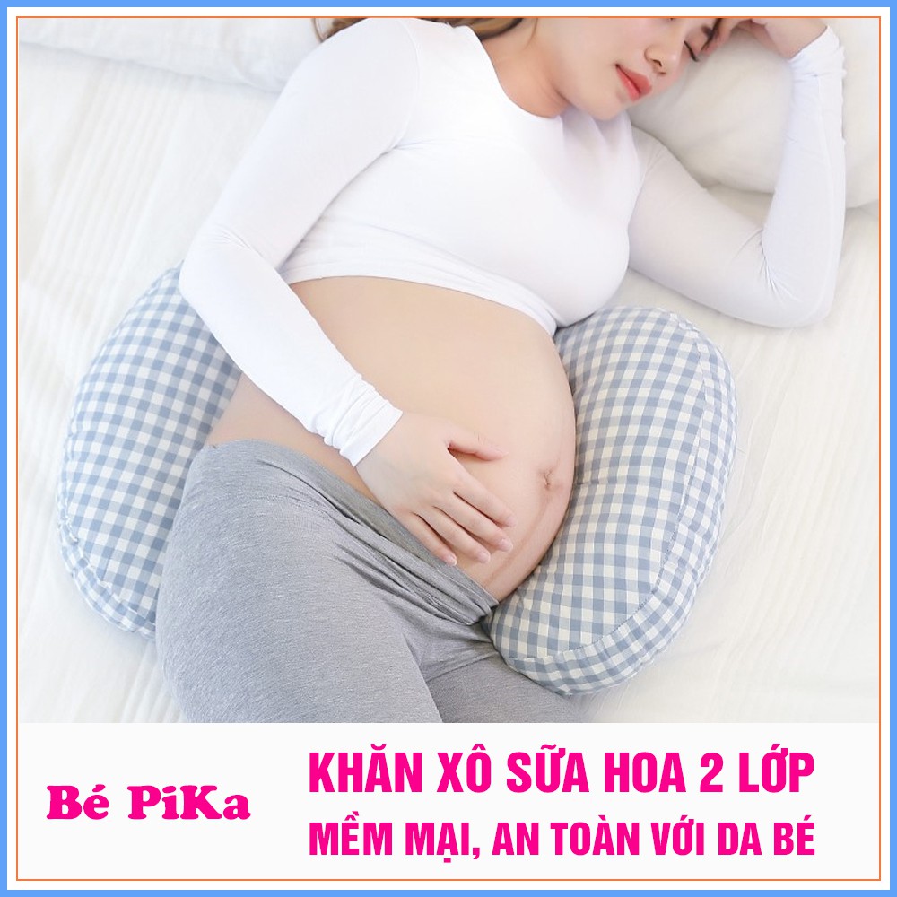 Gối bà bầu cánh tiên nâng bụng, tránh đau lưng in hình dễ thương cho mẹ