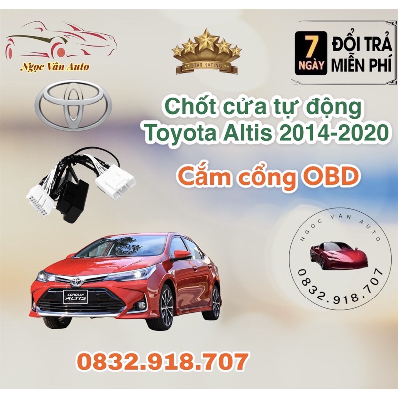 Chốt cửa tự động Altis 2014 - 2020 Cắm cổng OBD