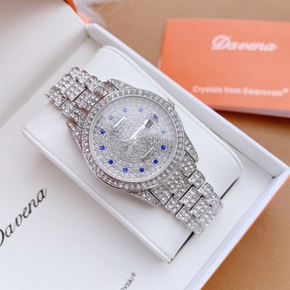 Đồng Hồ Nữ Davena Full Đá Silver D61669 31mm Authentic