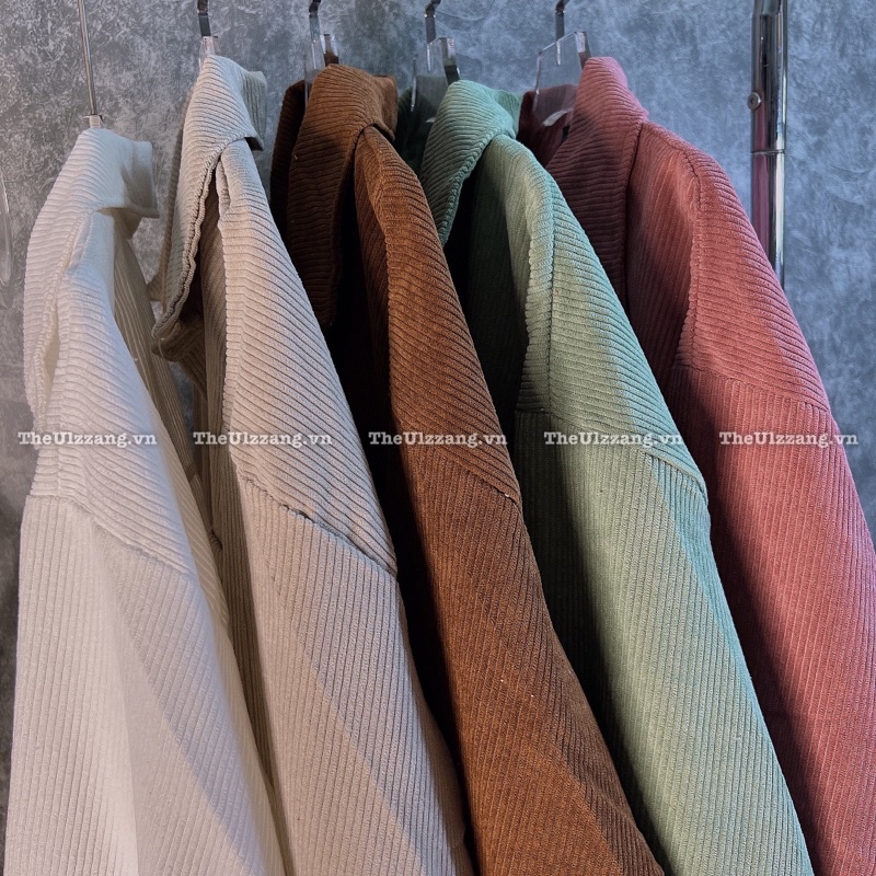 Áo sơ mi nhung tâm quảng châu hàng loại 1 cao cấp form rộng unisex nam nữ LOGO TRẮNG - SM4002