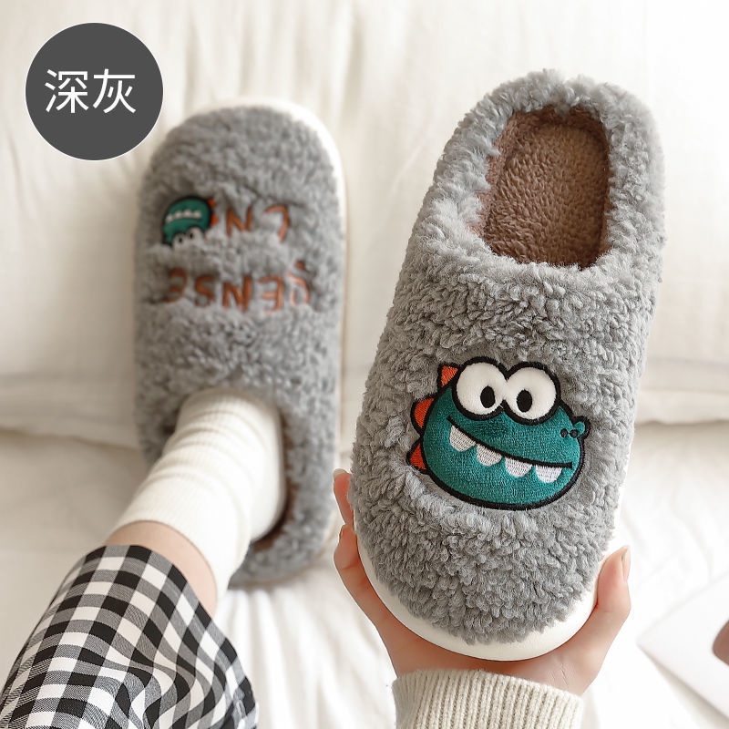 Dép cotton đi trong nhà đế dày chống trượt thời trang mùa đông cho nam giới