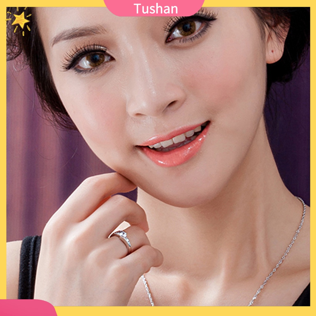 Nhẫn mạ bạc 925 đính đá sang trọng cho nữ