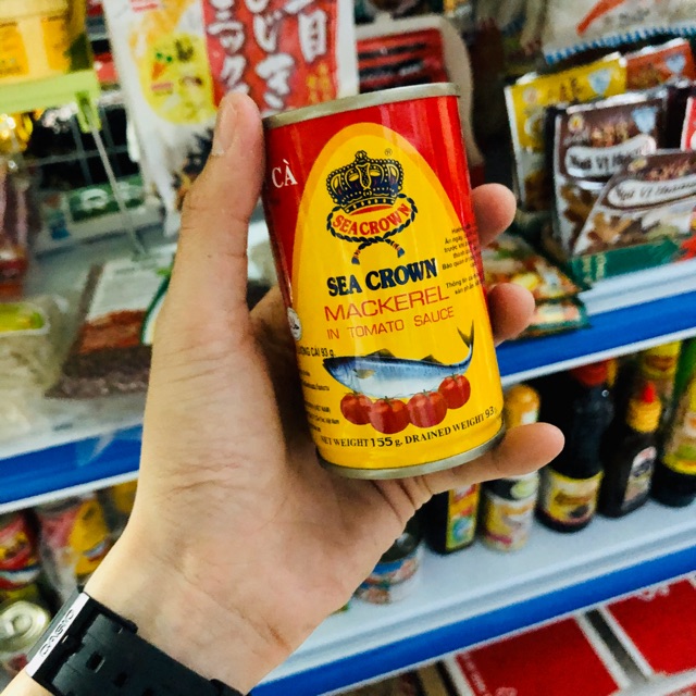 Cá hộp Cá nục sốt cà sea crown