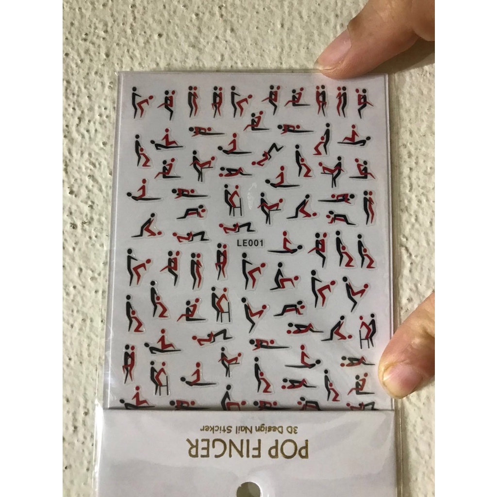 Sticker dán hình móng tay nail hình ngộ nghĩnh