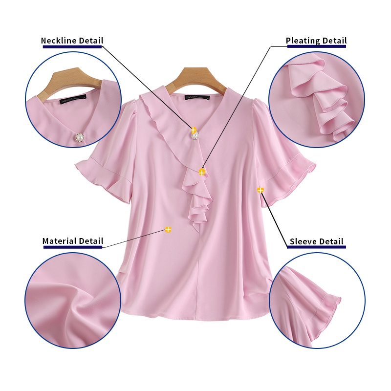 ZANZEA Áo Sơ Mi Tay Lỡ 3 / 4 Thời Trang Nữ