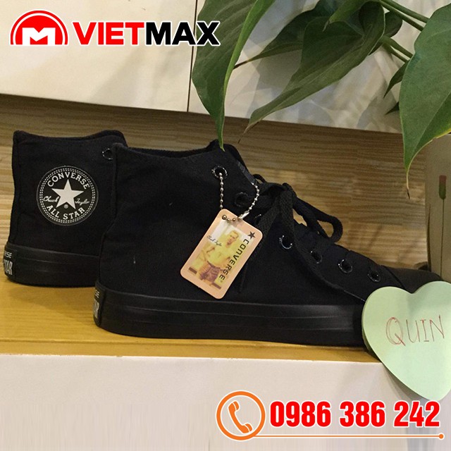 Giày Thể Thao CV Classic Màu Đen Full Cao Cổ Nam Nữ | BigBuy360 - bigbuy360.vn