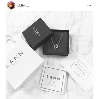 Lắc chân lá đá BẠC S925 LANN A005