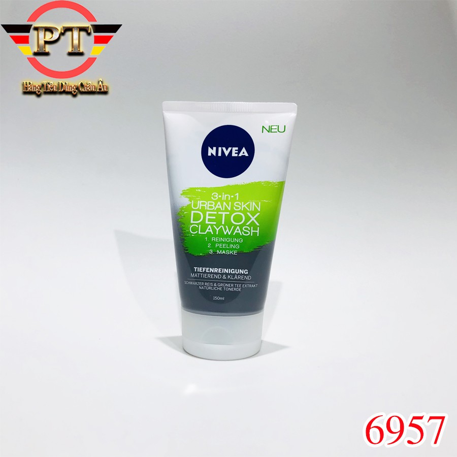 [ 3 in 1 ] Gel rửa mặt Detox NIVEA Urban Skin - 150ml