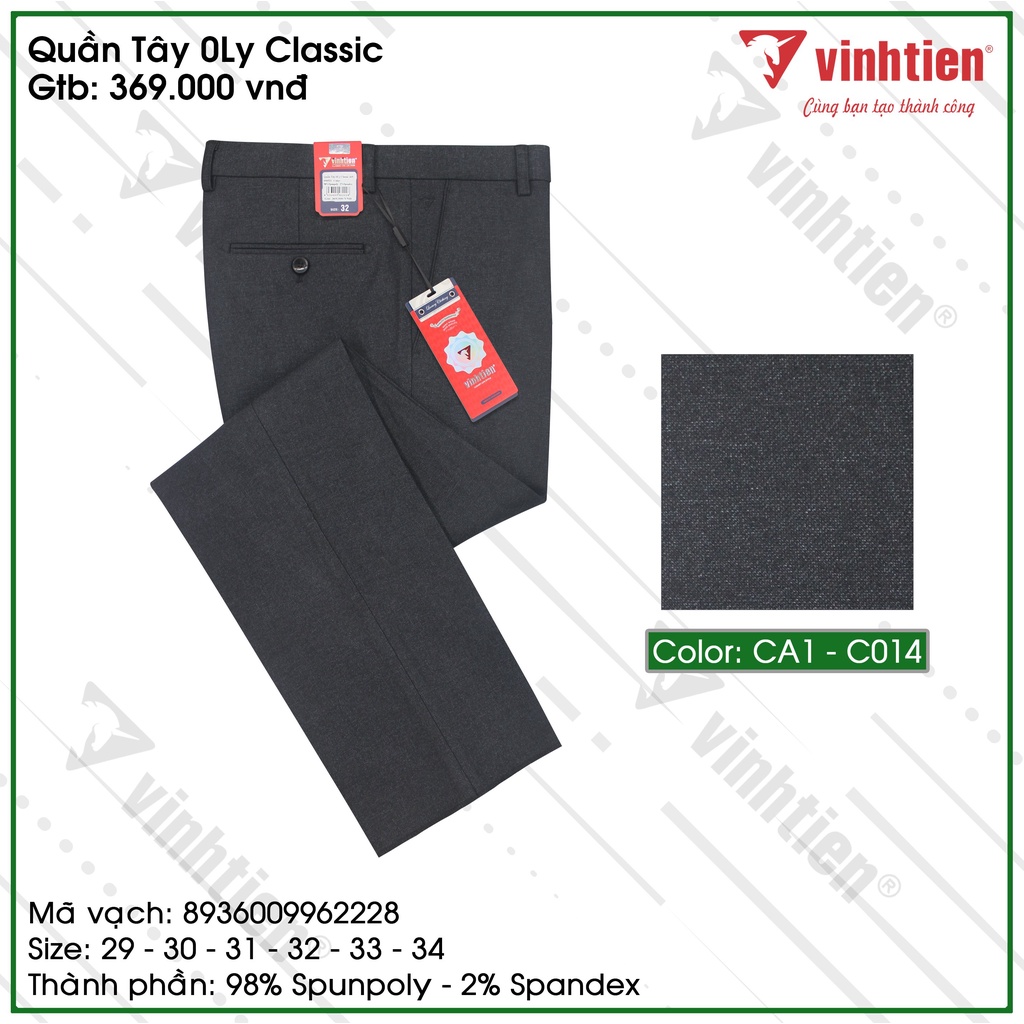 Quần Tây Nam 0ly Classic Vĩnh Tiến 369 - Nhiều Màu