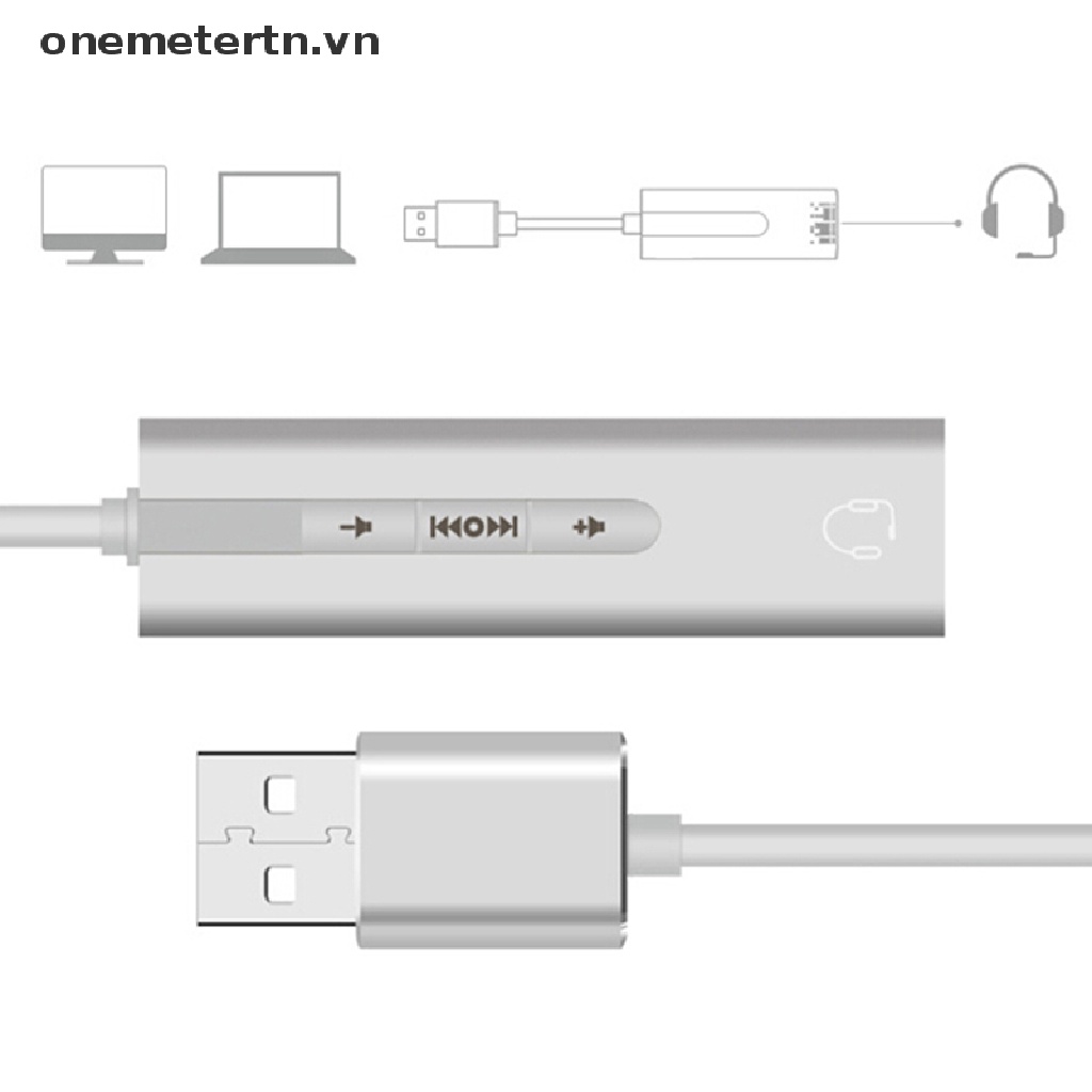 1 Cáp Chuyển Đổi Usb Sang 3.5 mm Âm Thanh Stereo Cho Tai Nghe