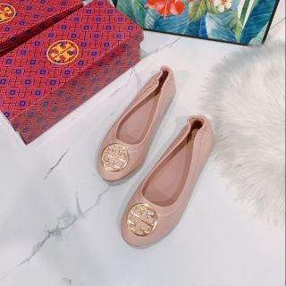 hm(ẢNH THẬT) Giày Bệt Tory Da Mềm Hậu Chun Êm Chân Fullbox