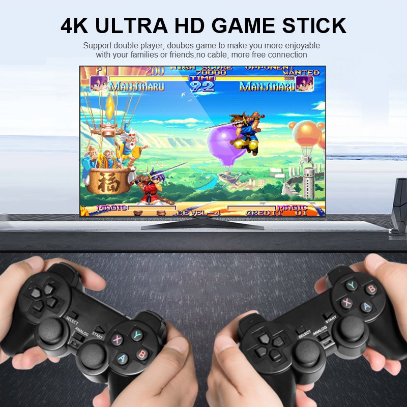 Bộ Tay Cầm Máy Chơi Game Không Dây Playstation 10000 + 2.4g Hỗ Trợ 4k Tv Video Cổ Điển Cho Gia Đình