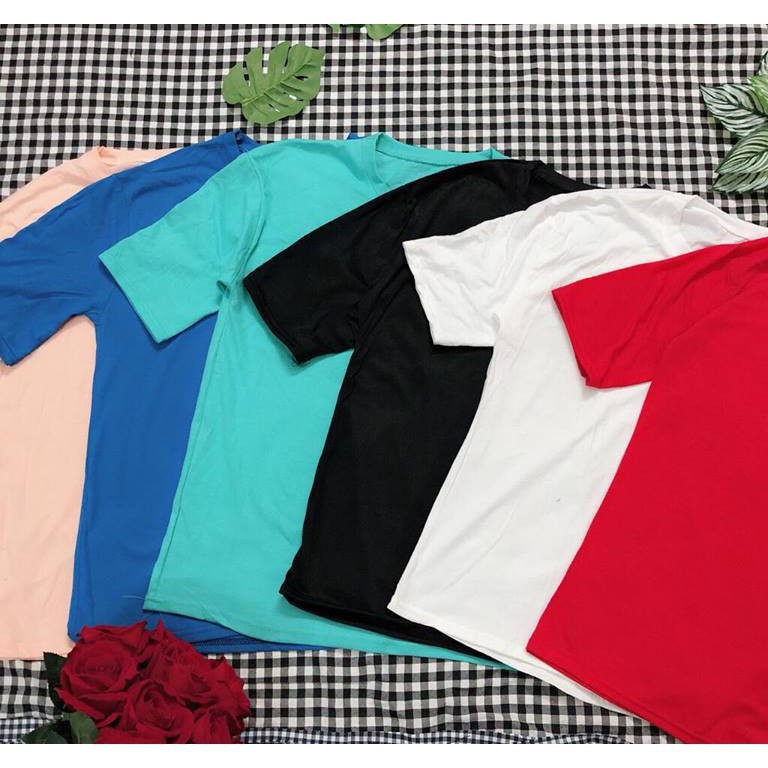 [ xả kho ] HS Áo thun cổ tròn màu tùy chọn