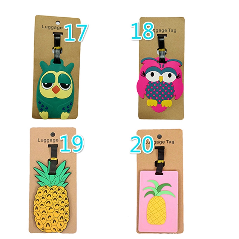 Thẻ Hành Lý Bằng Nhựa PVC Họa Tiết Hoạt Hình Sáng Tạo