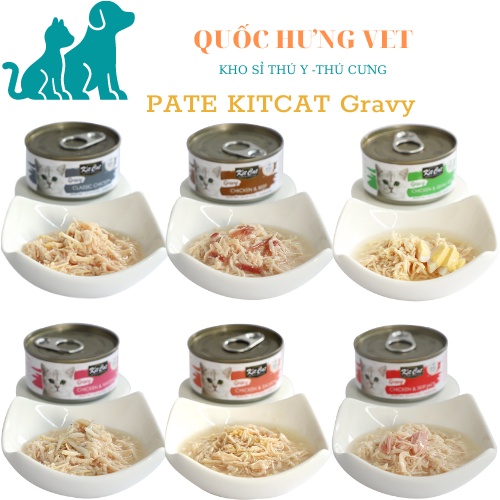 PATE GRAVY KITCAT - PATE CAO CẤP CHO MÈO HỘP 70G - hàng chính hãng - QUỐC HƯNG VET
