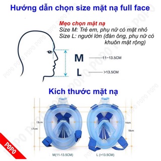 Mặt nạ lặn Full Face có ngàm gắn Camera
