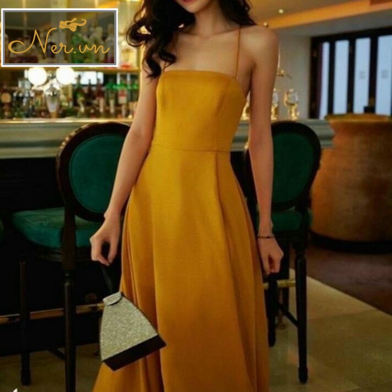 Đầm Maxi dự tiệc, đi biển, đi chơi, cafe, dạo phố, sành điệu, Maxi dáng dài,chất đũi nhăn cao cấp tại xưởng may NER-N112