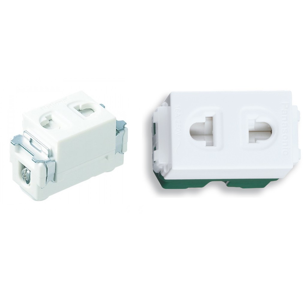 10 Ổ cắm PANASONIC 2 cưc có màn che Full Color Wide