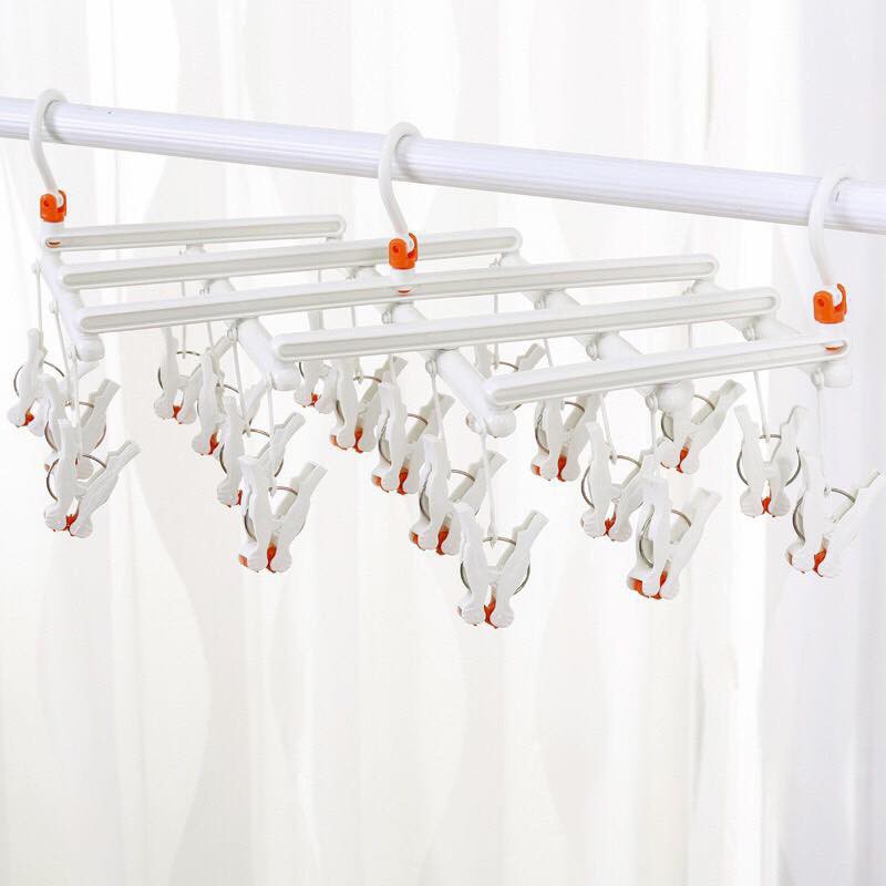 Móc Chùm 29 Kẹp Chất Liệu Nhựa Cao Cấp Dùng Bền Khi Phơi Ngoài Trời Nắng, Mưa Không Bị Giòn, Gãy.