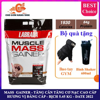 Sữa tăng cân tăng cơ cao cấp Muscle Mass Gainer hương Chocolate bịch 5.4 kg – chính hãng BBT