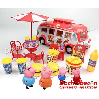 Xe dã ngoại Peppa Pig - Xanh