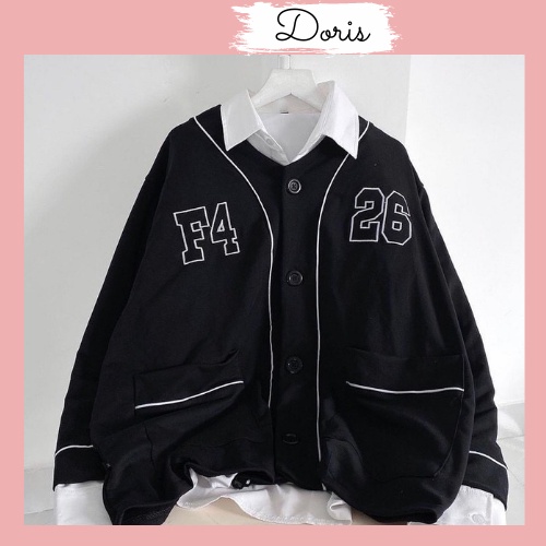 Áo Khoác CARDIGAN F4-26 bo viền chất nỉ dày dặn form Unisex Nam/Nữ cực đẹp vải cực đẹp