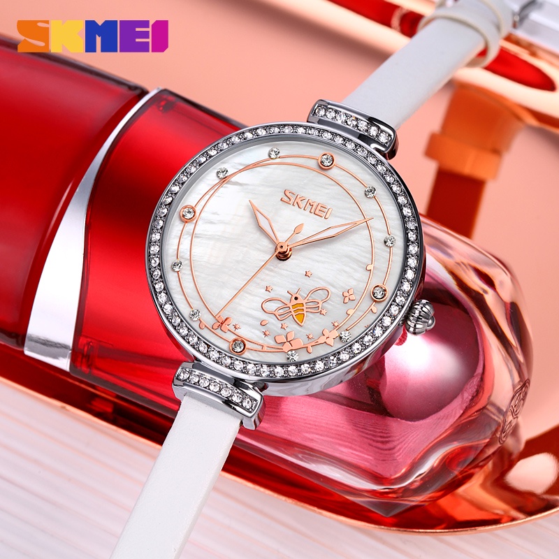 Đồng Hồ Quartz SKMEI 9142 Chống Thấm Nước Và Chống Sốc Với Dây Đeo Da