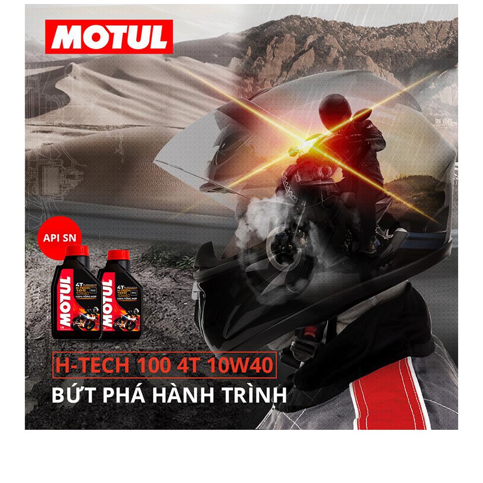 [Mã LIFEXANH03 giảm 10% đơn 500K] 1,1L Nhớt Motul H-Tech 10W40 Cho Ex 150, Winner, Sonic, ...