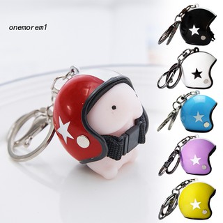 Móc chìa khóa hình mũ bảo hiểm mini ngộ nghĩnh đáng yêu