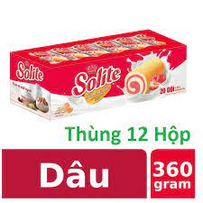 Bánh Solite bông lan cuộn đủ vị 360g - Thùng 12 hộp - Đại lý sỉ - date mới