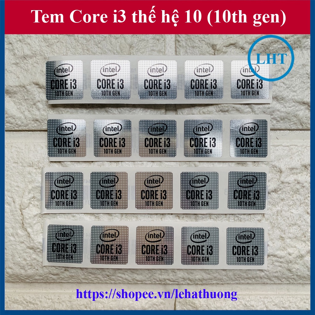 Tem Core i3 Thế Hệ 10 (10th Gen) - màu Bạc