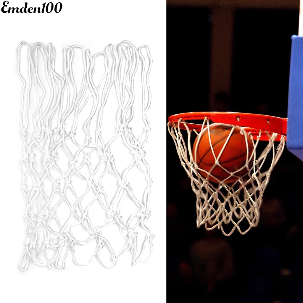 emden100 Multi Color Basketball Goal Net Braided Rainproof Basketball Hoop Mesh 13 Buckles for Outdoor