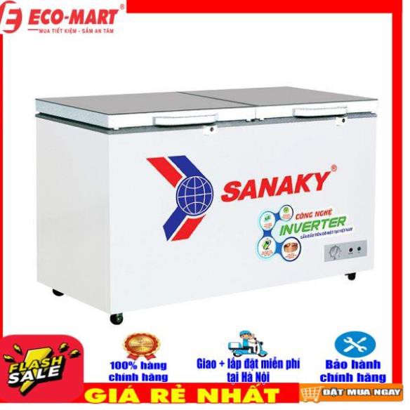 VH-4099A4K [ VẬN CHUYỂN MIỄN PHÍ KHU VỰC HÀ NỘI ] Tủ đông Sanaky Inverter VH-VH-4099A4K mặt kính cường lực