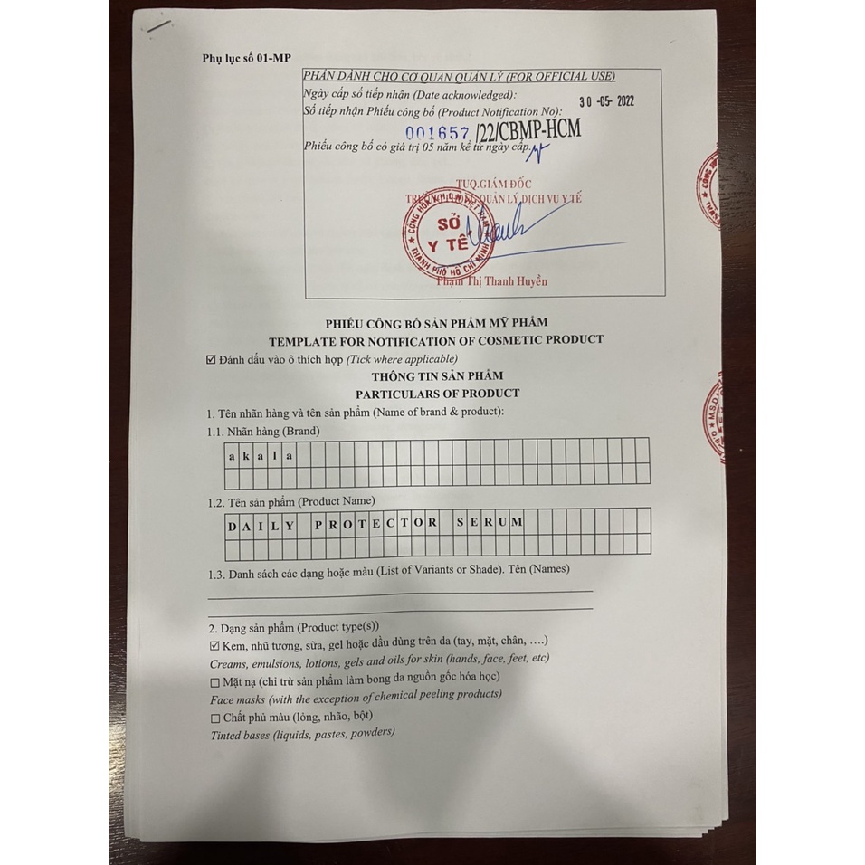 Serum Dưỡng Trắng - Tái Tạo - Căng Da - Nâng Cơ Mặt akala  30ml